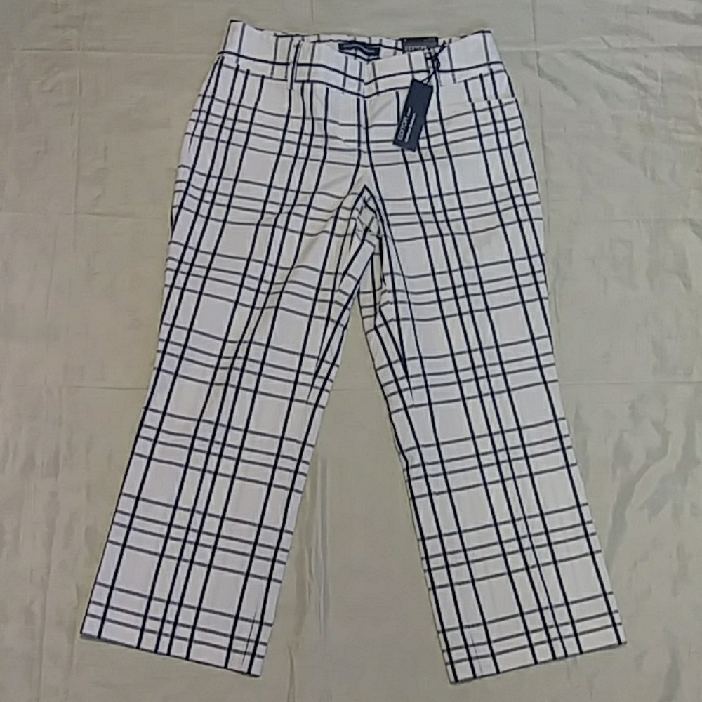 Express Editor Crop Plaid Pants